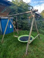 Houten schommel  frame met 2 schommels, Kinderen en Baby's, Speelgoed | Buiten | Speeltoestellen, Ophalen, Zo goed als nieuw, Schommel