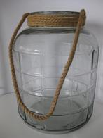 Vaas Spaans transparant glas met touwhals en handvat, Overige kleuren, Nieuw, Ophalen of Verzenden, Glas