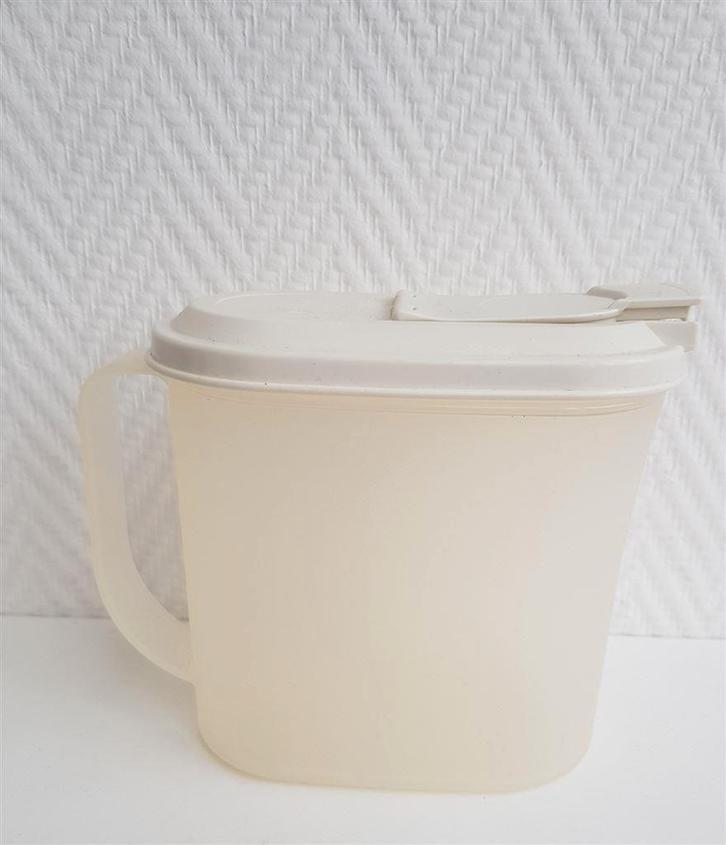 T191 Sapkan model Ruimtespaarder, gebruikt, Tupperware, Huis en Inrichting, Keuken | Tupperware, Gebruikt, Beker of Kan, Wit, Ophalen of Verzenden