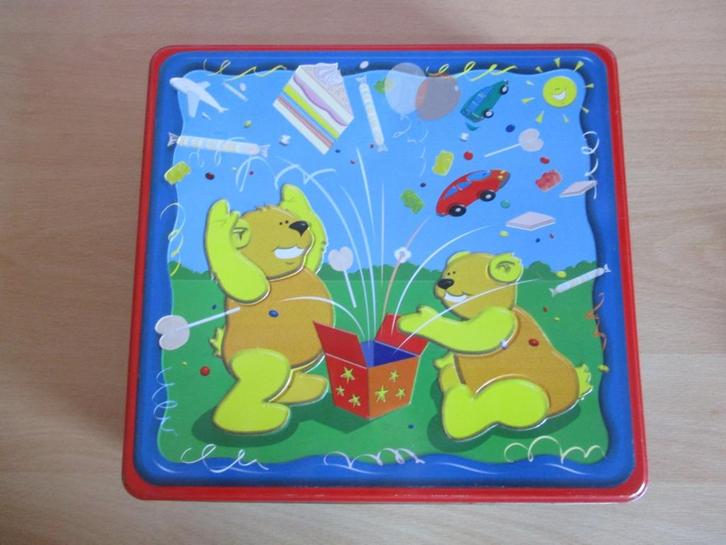 Koekblik - opbergblik. Met beren. Hema., Verzamelen, Blikken, Zo goed als nieuw, Koek(jes), Overige merken, Ophalen of Verzenden