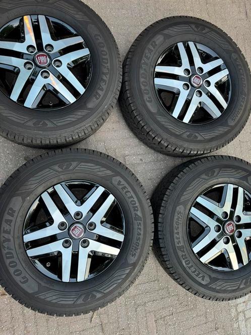 Velgenset Fiat Ducato Maxi + Good-Year 4 Season nieuwstaat, Auto-onderdelen, Banden en Velgen, Banden en Velgen, All Season, 16 inch