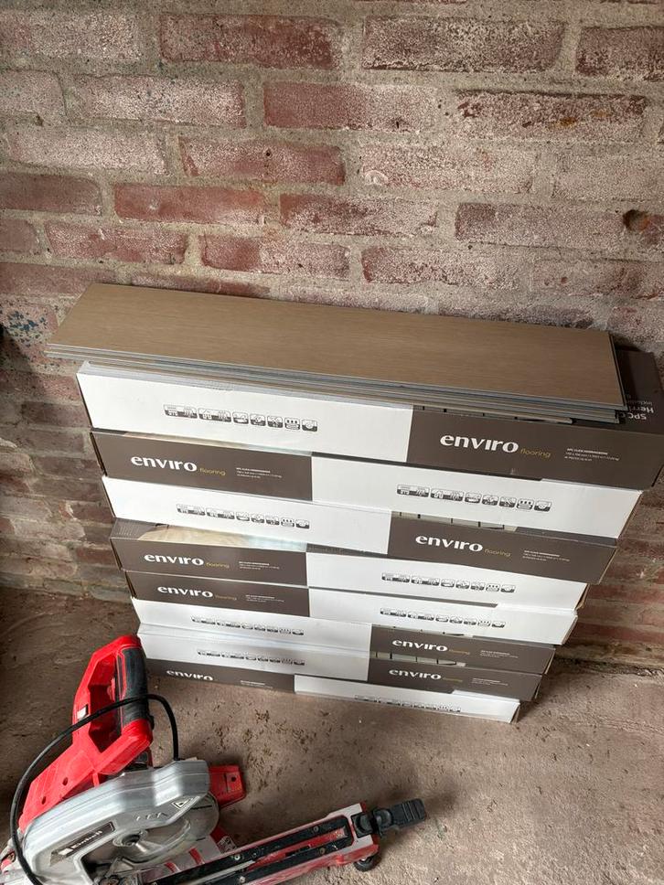 PVC Klink Visgraat Vloer - Nieuw in Doos, Doe-het-zelf en Verbouw, Vloerdelen en Plavuizen, Nieuw, Laminaat, Kunststof, 50 tot 150 cm