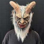 Full face latex horror masker Krampus / Demoon, Ophalen of Verzenden, Nieuw, Halloween of Griezel