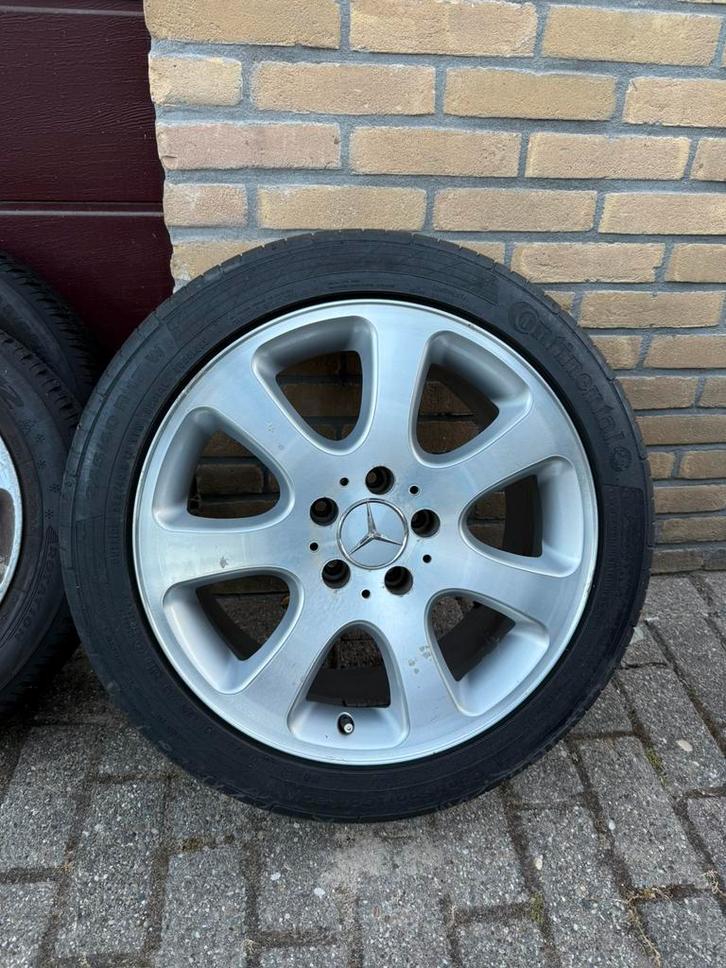 Mercedes CLK Velgen Breedset 17 inch Conti Banden (245/40R17, Auto diversen, Wieldoppen, Ophalen of Verzenden
