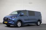 Ford Transit Custom 2.0 TDci L2 H1 DC Limited Automaat Airco, Auto's, Gebruikt, Euro 6, 4 cilinders, Blauw