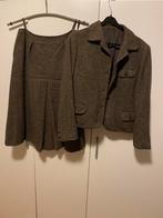 Mooi bruin tweed pak, jasje en rok, Ophalen of Verzenden, Zo goed als nieuw, Maat 38/40 (M), Bruin