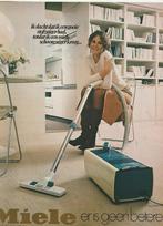Retro reclame 1974 Miele stofzuiger blauw met wit, Verzamelen, Retro, Verzenden, Overige typen