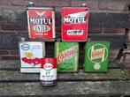 Oude Olie blikken Motul, Esso, Castrol., Ophalen of Verzenden, Gebruikt, Verpakking