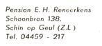940193	Schin op Geul	Pension	Reneerkens	postzegel afgeweekt, Gelopen, Ophalen of Verzenden, Limburg