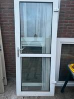 Kunstof deur dubbel glas met kozijn, 75 tot 150 cm, Kunststof, Gebruikt, Deurkozijn