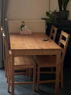 Jokkmokk eettafel en stoelen, Ophalen, Zo goed als nieuw, 4 tot 6 stoelen