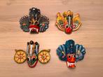 Houten Sri Lanka Maskers - Handgemaakt, Ophalen of Verzenden