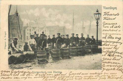(388-267-031) Vlaardingen Verwerken van Haring, Verzamelen, Ansichtkaarten | Nederland, Zuid-Holland, Verzenden
