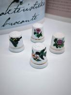 Vingerhoedjes - Porselein - Bloemen & Vogels (4 stuks), Ophalen of Verzenden, Zo goed als nieuw, Porselein