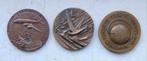 3 KLM penningen -  brons, Ophalen, Gebruikt, Overige typen