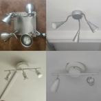 4 ALS NIEUWE RVS Grome/Zilver en Wit Led Plafondlampen Spots, Ophalen of Verzenden, Zo goed als nieuw, Metaal, Spots