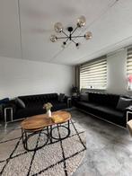 Zwarte moderne bankstel, Huis en Inrichting, Ophalen, Zo goed als nieuw