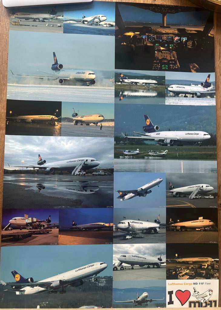 Lufthansa Cargo MD-11F Foto Collectie, Ophalen of Verzenden, Nieuw, Kaart, Foto of Prent