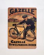 Gazelle rijwielfabriek fiets reclamebord van metaal wandbord, Verzamelen, Reclamebord, Info@deconoord.nl, Deco Noord, Nieuw