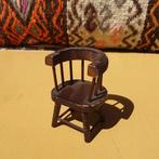 Vintage Dollhouse Miniature Wood Round Back Chair Furniture, Ophalen of Verzenden, Zo goed als nieuw, Poppenhuis