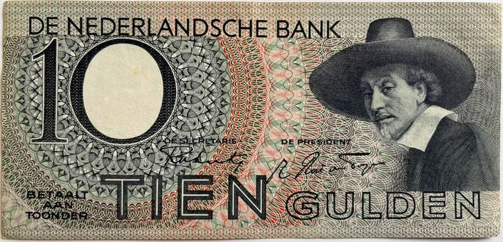 Tien gulden 1944 AU/UNC, Postzegels en Munten, Bankbiljetten | Nederland, Los biljet, 10 gulden, Ophalen of Verzenden