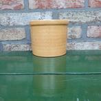 Gelige bloempot vintage / retro, Tuin en Terras, Bloempotten, Ophalen, Rond, Zo goed als nieuw, Minder dan 25 cm