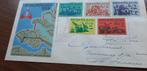 1e dagevenlop E38 NL Zomerzegels 1959, Postzegels en Munten, Postzegels | Eerstedagenveloppen, Nederland, Beschreven, Ophalen of Verzenden