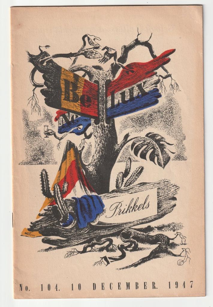 Prikkels no. 104 1947 omslag door Ies Spreekmeester, Verzamelen, Tijdschriften, Kranten en Knipsels, Tijdschrift, Nederland, 1940 tot 1960