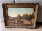Oud schilderij: landschap met schapen (gesigneerd), Antiek en Kunst, Kunst | Schilderijen | Klassiek, Ophalen