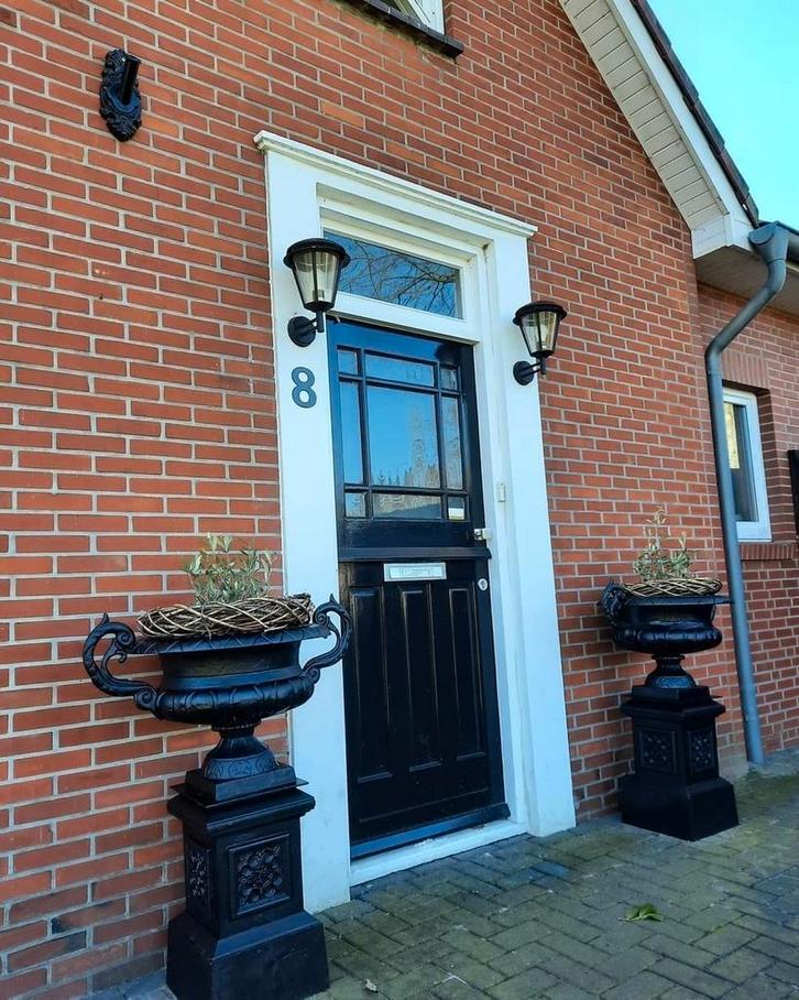 Gietijzeren tuinvazen tuinvaas bloempot bloembak op sokkel, Tuin en Terras, Tuinvazen, Nieuw, Ophalen