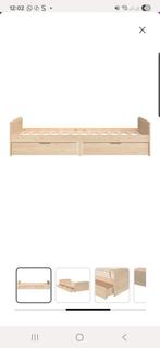 vidaXL Bedframe met lades massief grenenhout 90x200 cm, 90 cm, Eenpersoons, Wit, Ophalen of Verzenden