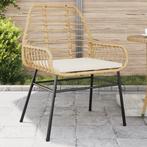 Tuinstoelen 2 st met kussens poly rattan, Ophalen of Verzenden, Nieuw, Stof, Eén