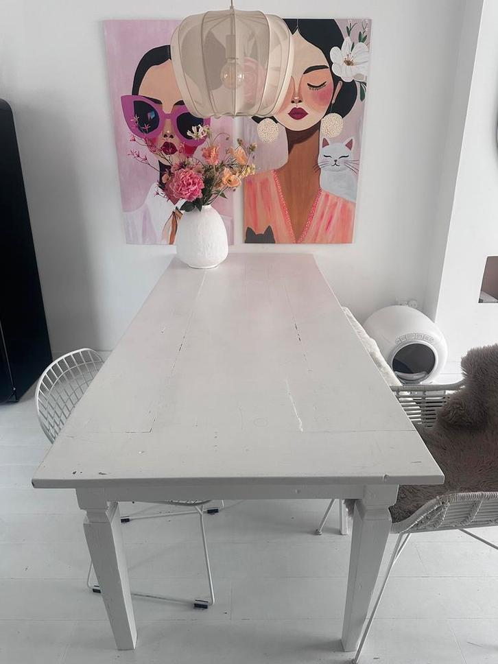 Eetkamertafel 6/8 personen, Huis en Inrichting, Tafels | Eettafels, Gebruikt, 50 tot 100 cm, 200 cm of meer, Vijf personen of meer