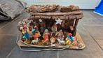 Vintage kerststal met verlichting., Diversen, Kerst, Ophalen of Verzenden
