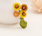 Broche zonnebloem GRATIS VERZENDING, Sieraden, Tassen en Uiterlijk, Broches, Ophalen, Nieuw, Zilver, Overige materialen