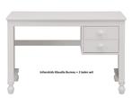 Infanskids Klaudia Bureau + 2 lades wit NIEUW IN DE DOOS, Ophalen, Nieuw, A, Bureau
