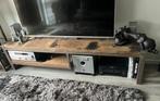 Tv-meubel wagonhout/staal, 190x39x45cm, Ophalen, Gebruikt, 150 tot 200 cm, Minder dan 100 cm