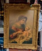 Barok Retro vintage antiek lijst met Maria schilderij, Ophalen