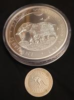 1 kg zilver munt Somalia Olifant, Zilver, Ophalen of Verzenden, Overige landen