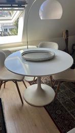 IKEA ronde eettafel – wit, strak design, Ophalen, 100 tot 150 cm, 50 tot 100 cm, Zo goed als nieuw