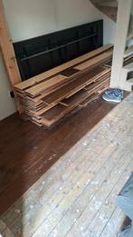 Gebruikte grenen vloer 235x16x1,8 Bruin gebeitst, Doe-het-zelf en Verbouw, Hout en Planken, Ophalen, Gebruikt, Minder dan 25 mm