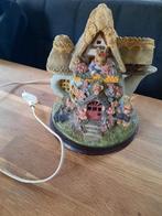 Theepot lamp huisje met konijn konijnen, Minder dan 50 cm, Gebruikt, Ophalen of Verzenden