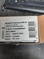 TRESPA plaat schroeven 38 mm lg 100 st gratis bitje ral 5014, Doe-het-zelf en Verbouw, Ophalen, Schroeven, Nieuw, Minder dan 50 mm