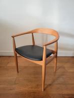 Vintage Deense stoel van Illum wikkelsø voor Niels Eilersen, Ophalen, Gebruikt, Bruin, Vintage design, Mid Century Modern
