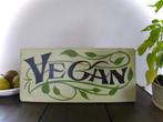 Handgeschilderd reclame bord/veganistisch/Vegan/plant aardig, Ophalen of Verzenden, Nieuw