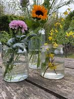 Brocante vintage glazen weckpotten 3 stuks, Antiek en Kunst, Curiosa en Brocante, Ophalen of Verzenden