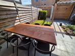 Robuuste tuintafel met 6 stoelen, Ophalen, Gebruikt, Rechthoekig, Hout