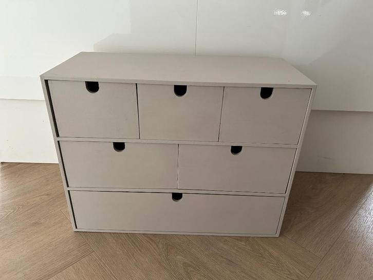 Ikea Moppe Vakkenkastje Beige, Huis en Inrichting, Kasten | Ladekasten, Zo goed als nieuw, Minder dan 100 cm, Minder dan 50 cm