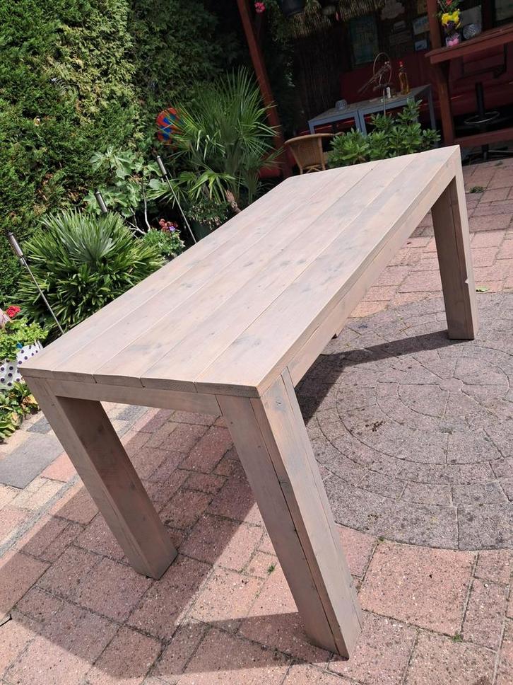 Middelhoge Tuintafel/Tafel/Bartafel/Steigerhout, Tuin en Terras, Tuintafels, Ophalen