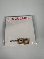 Singularu Square Chain Stud Earrings – Gold, Verzenden, Nieuw, Knopjes of Stekers, Goud